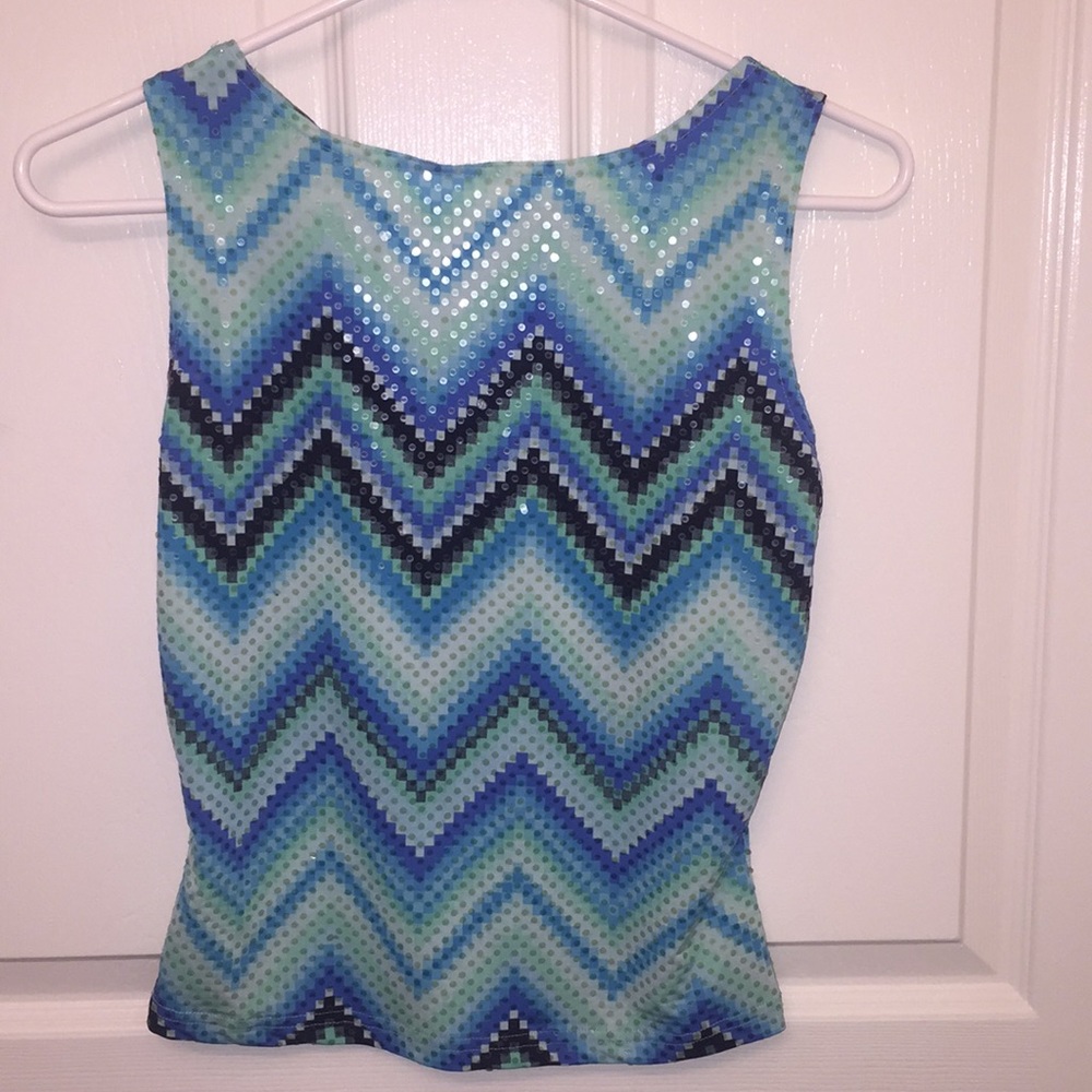 WOMENS - Blue sequence top